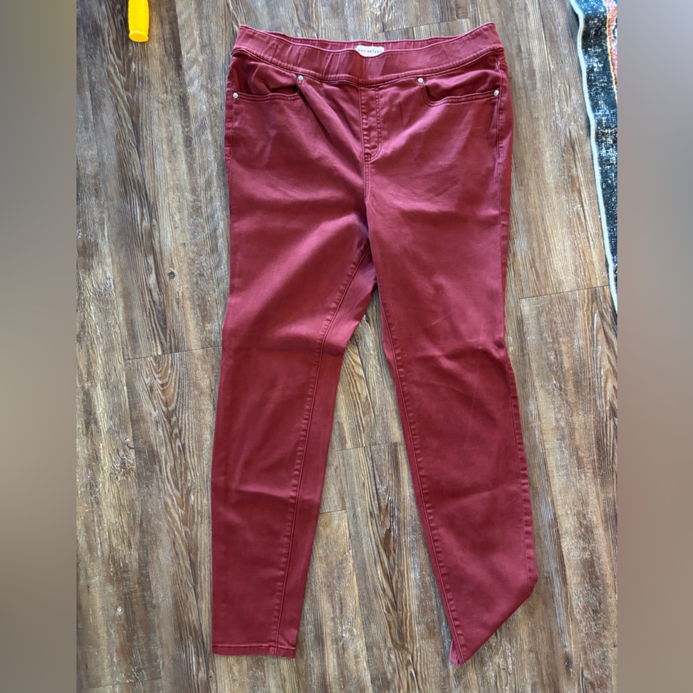 Lane Bryant Women's Burgundy Straight Leg Jeans